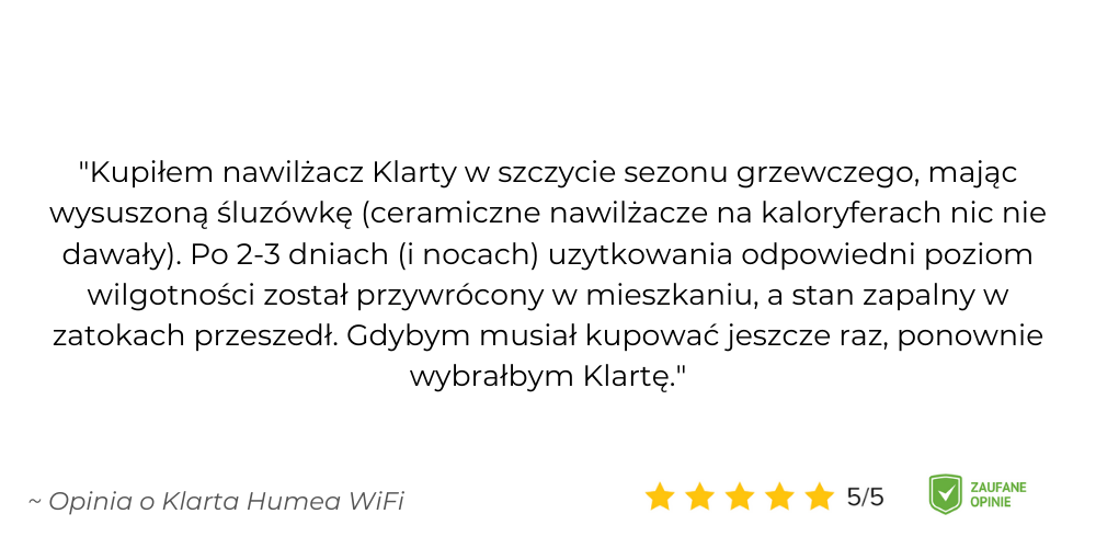 Opinia o Klarta Humea Wifi