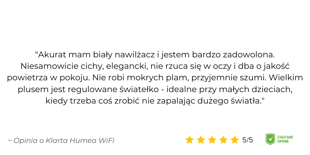 Opinia o Klarta Humea Wifi