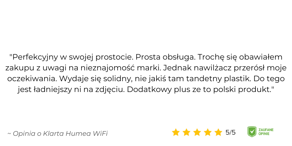 Opinia o Klarta Humea Wifi