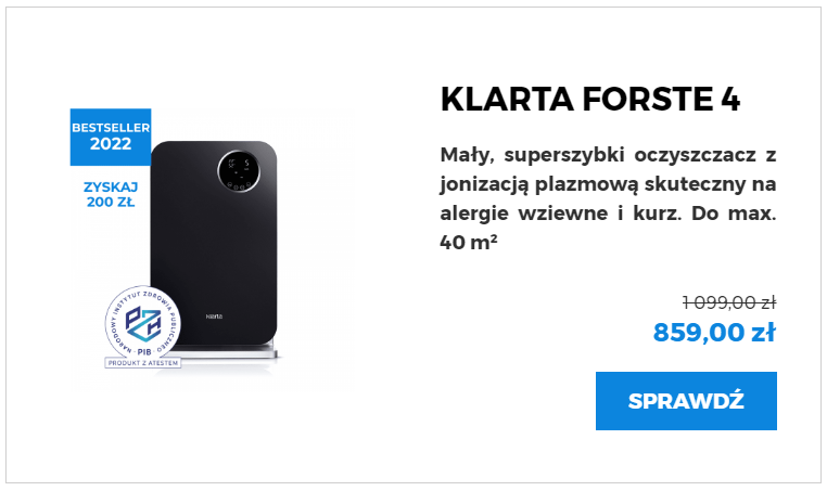 klarta forste 4 oczyszczacz do 40m2